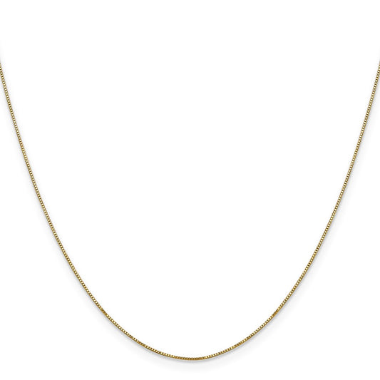 Shop Stylish 14K Gold 16-Inch Box Link Chain - 0.5mm with Spring Ring Clasp