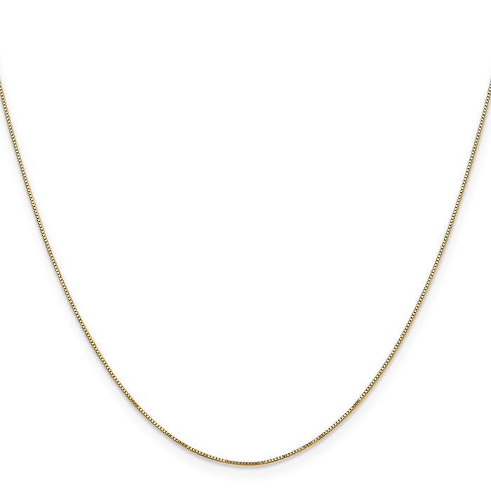 Buy Stylish 14K Gold 18-Inch .5mm Box Link Chain - Affordable Luxury Accessory-2