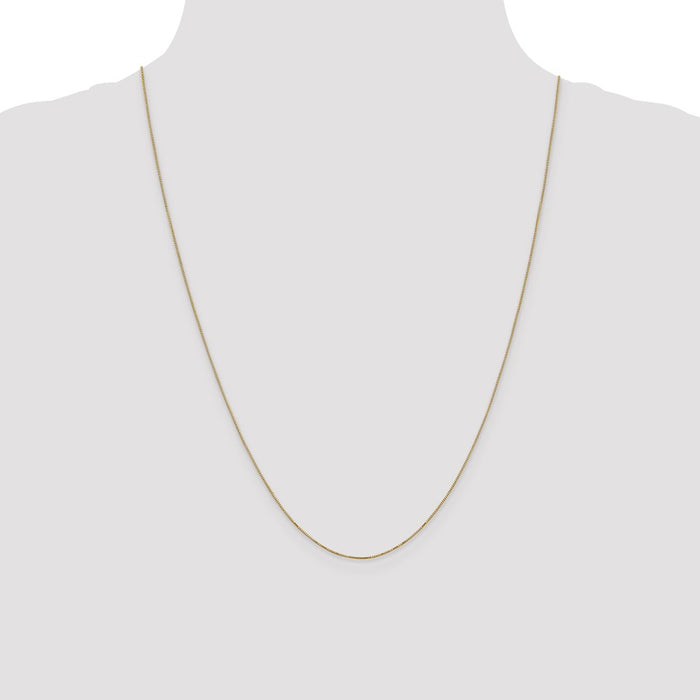 Order 14K Gold 24-Inch 0.5mm Box Link Chain - Stylish & Affordable Luxury!-4