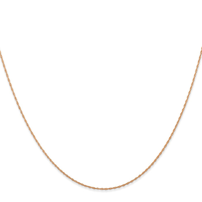 Shop Exclusive 14K Rose Gold 18-Inch .5mm Cable Rope Chain - Stylish Value!-2