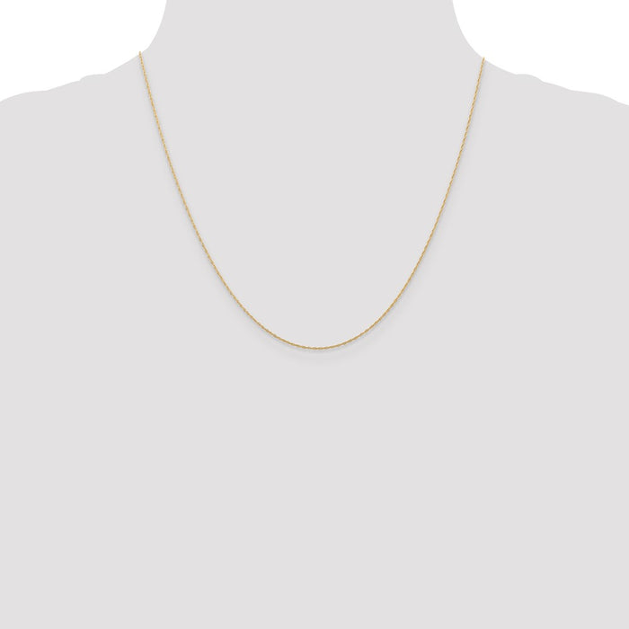 Buy Stylish 14K Rose Gold 20-Inch Cable Rope Chain - 0.5mm & Affordable!-4