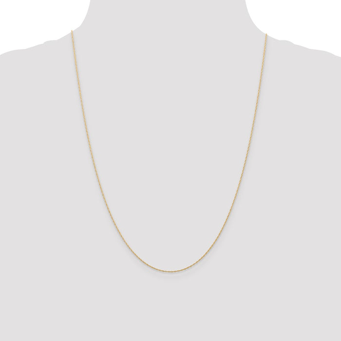 Shop Stylish 14K Rose Gold 24-Inch Cable Rope Chain - 0.5mm, Affordable Luxury-4