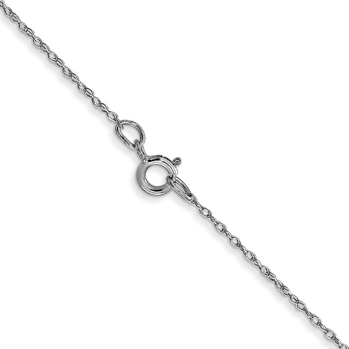 High-Quality 14K White Gold 13-Inch .5mm Cable Rope Chain - Stylish Value!-4