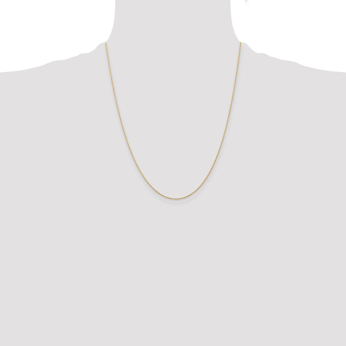 Buy Stylish 22-Inch .5mm 14K Gold Cable Rope Chain - Affordable Luxury Jewelry-4