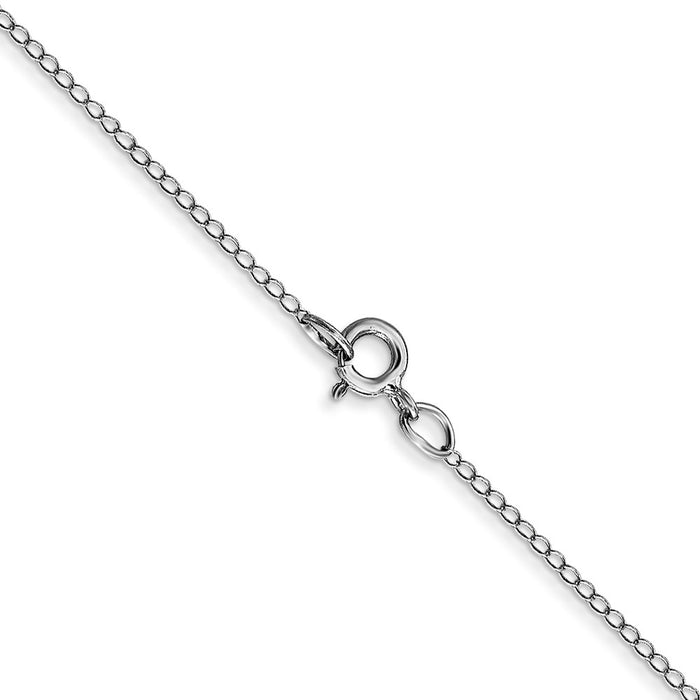 Buy 14K White Gold Curb Chain 18-Inch .42mm - Stylish & Affordable Jewelry-3