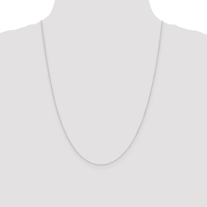 Buy Stylish 14K White Gold 24-Inch Curb Chain .42mm - Luxury at Great Price-4