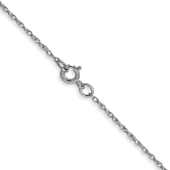 Buy 14K White Gold 13-Inch .6mm Cable Rope Chain - Stylish & Durable Design-3