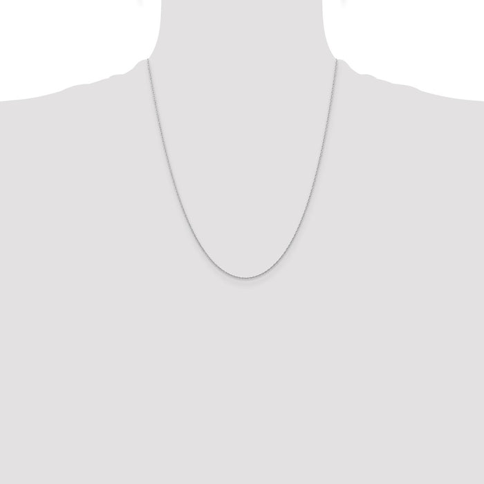 Buy Stylish 14K White Gold 22-Inch .6mm Cable Rope Chain - Luxury Value!-4