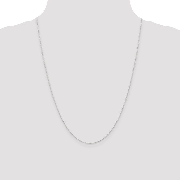 Buy Stylish 24-Inch 14K White Gold Cable Rope Chain - 0.6mm, Luxury Quality-4