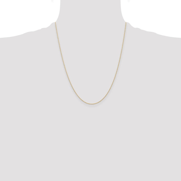 Shop Stylish 14K Gold 22-Inch .6mm Cable Rope Chain - Luxury Clasp Included-4