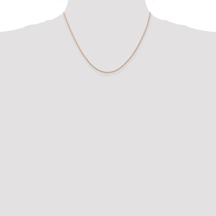 Buy 14K Rose Gold 18-Inch .7mm Cable Rope Chain - Stylish & Affordable Luxury-4