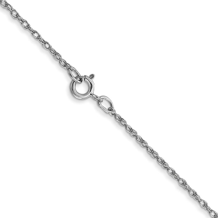 Shop 14K White Gold 16-Inch .7mm Cable Rope Chain | Stylish & Affordable Jewelry-3