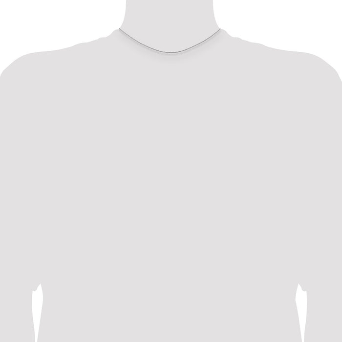 Shop Luxury 14K White Gold 13-Inch .7mm Cable Rope Chain - Stylish & Durable-4