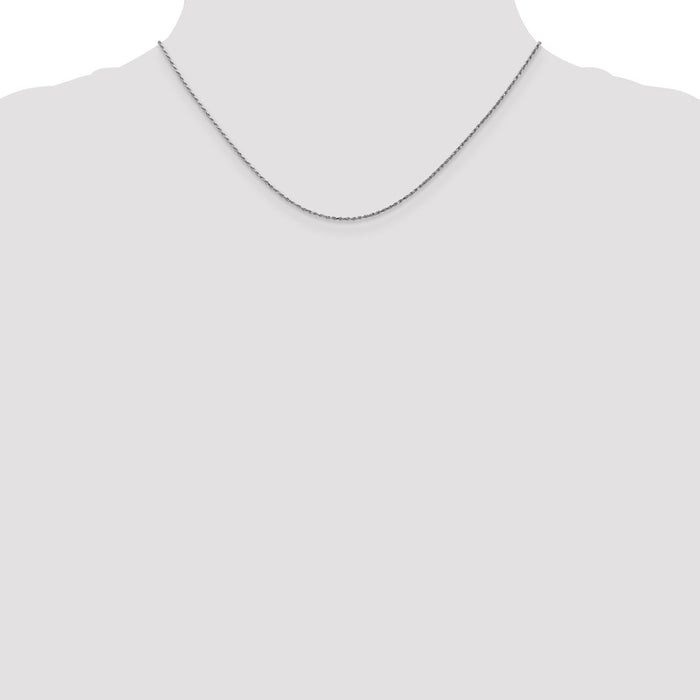 Shop Exclusive 14K White Gold 16-Inch .95mm Cable Rope Chain - Stylish & Affordable!-4