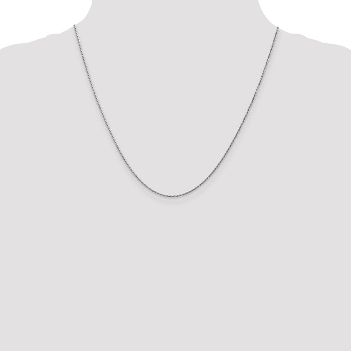 Shop Exclusive 14K White Gold 20-Inch .95mm Cable Rope Chain - Stylish Value!-4