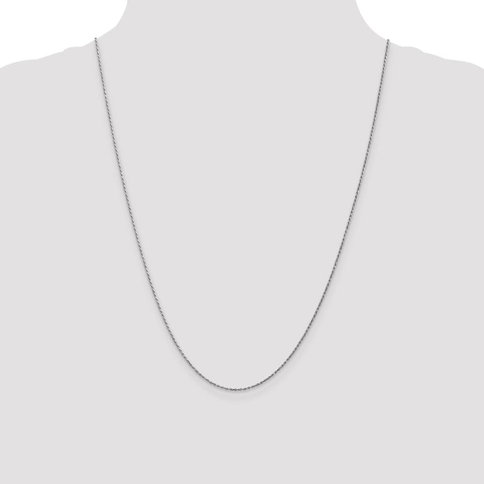 Shop Stylish 24-Inch 14K White Gold .95mm Cable Rope Chain - Luxury Value!-4