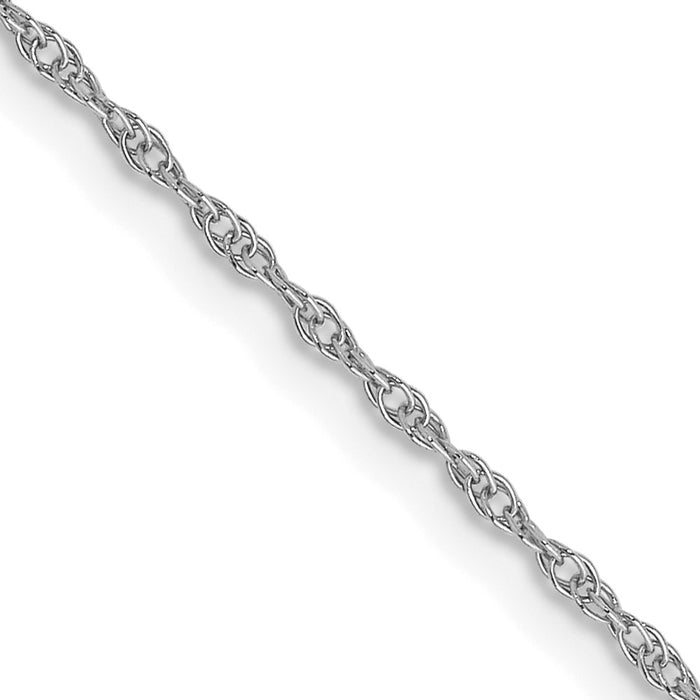 Shop Stylish 14K White Gold Cable Rope Chain 18-Inch .95mm - Luxury Value!-1
