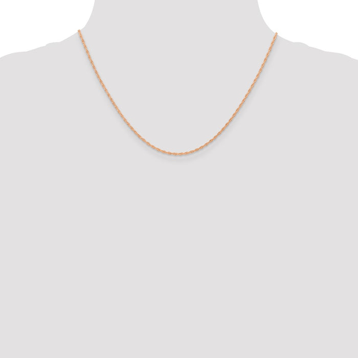 Shop Exclusive 14K Rose Gold 18-Inch 1.15mm Cable Rope Chain - Stylish Value!-4