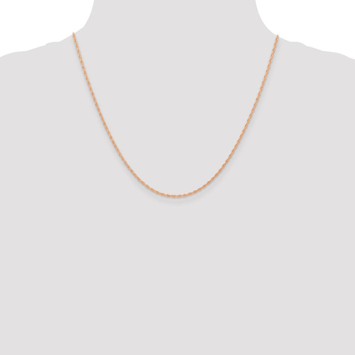 Exclusive 14K Rose Gold 20-Inch Cable Rope Chain - Stylish & Affordable Jewelry-4