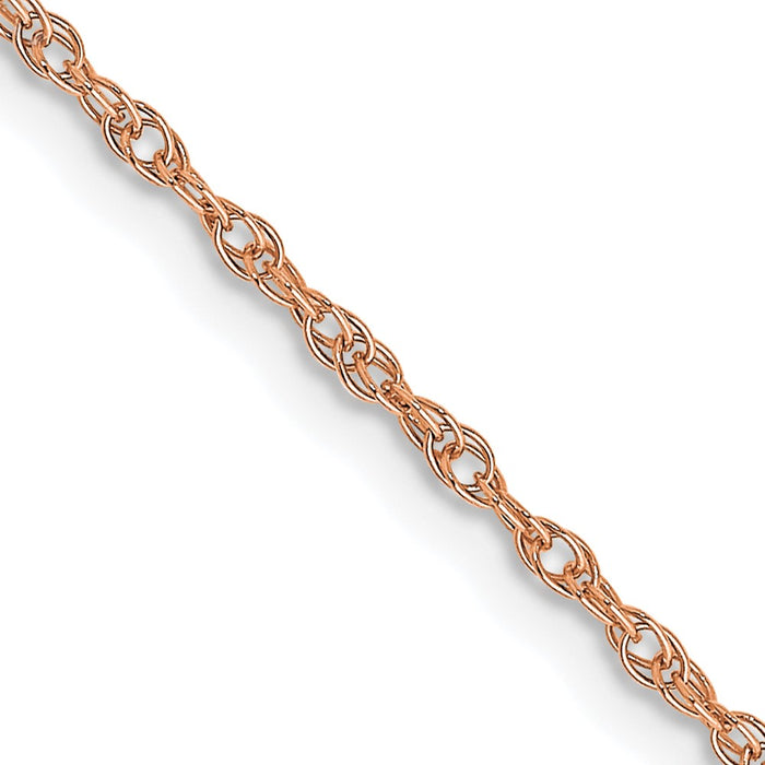 Shop Exclusive 14K Rose Gold 16-Inch Cable Rope Chain - Stylish 1.15mm Luxury-1