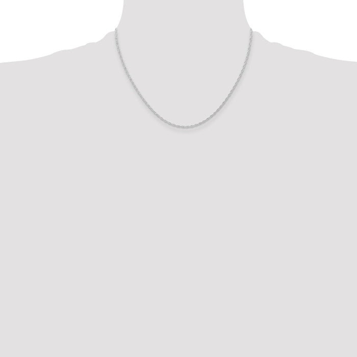 Order Stylish 14K White Gold 18-Inch Cable Rope Chain - 1.15mm, Luxury Value-4