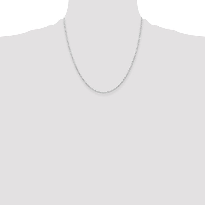 Buy Stylish 14K White Gold 20-Inch 1.15mm Cable Rope Chain - Luxury Value!-4