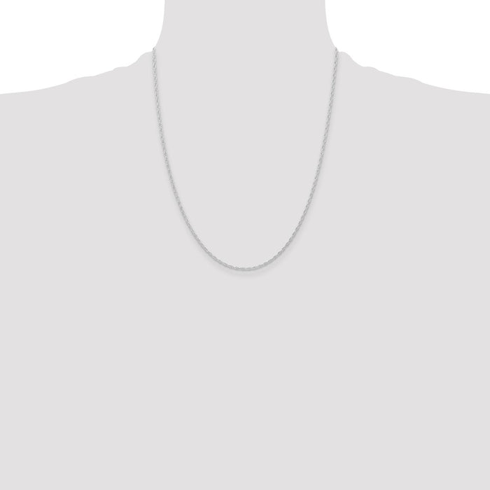 Exclusive 14K White Gold 22-Inch 1.15mm Cable Rope Chain - Stylish Value!-4