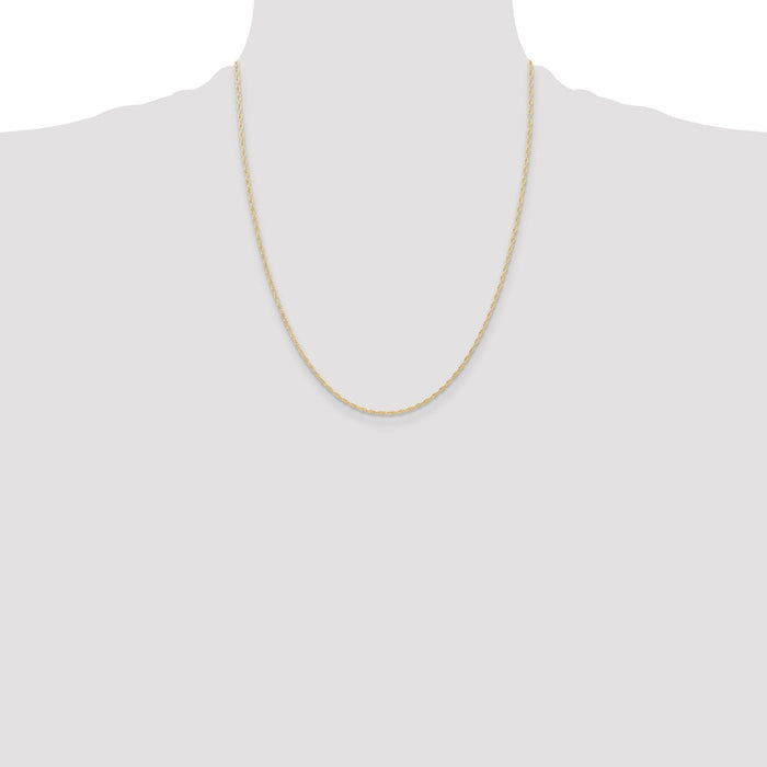 Shop Exclusive 14K Gold 22-Inch 1.15mm Cable Rope Chain - Stylish & Durable!-4