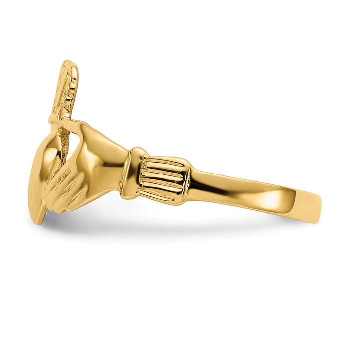 Buy Stylish 14K Gold Polished Claddagh Ring - Exclusive Design & Quality-3