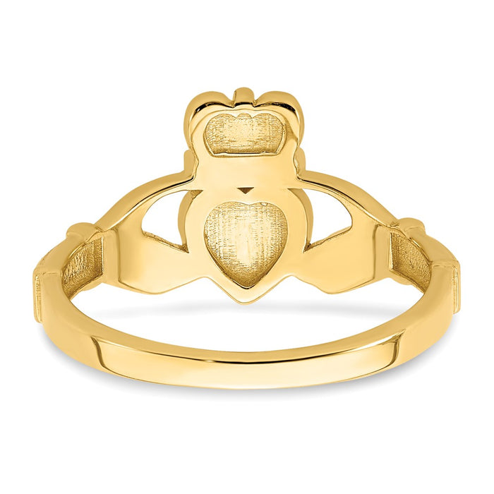 Buy Stylish 14K Gold Polished Claddagh Ring - Exclusive Design & Quality-5