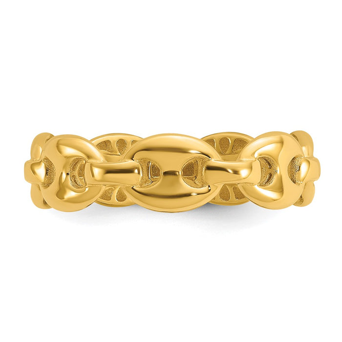 Shop 14K Gold 5.7mm Mariner Link Band Ring - Stylish Luxury Jewelry-4