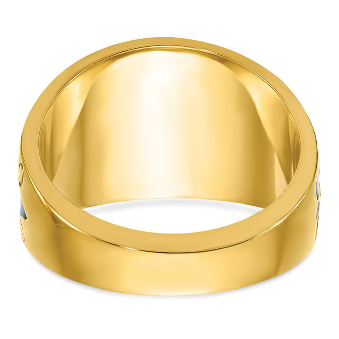 Buy Stylish 10K Two-Tone Masonic Ring with Diamond & Enamel - Exclusive Design-5