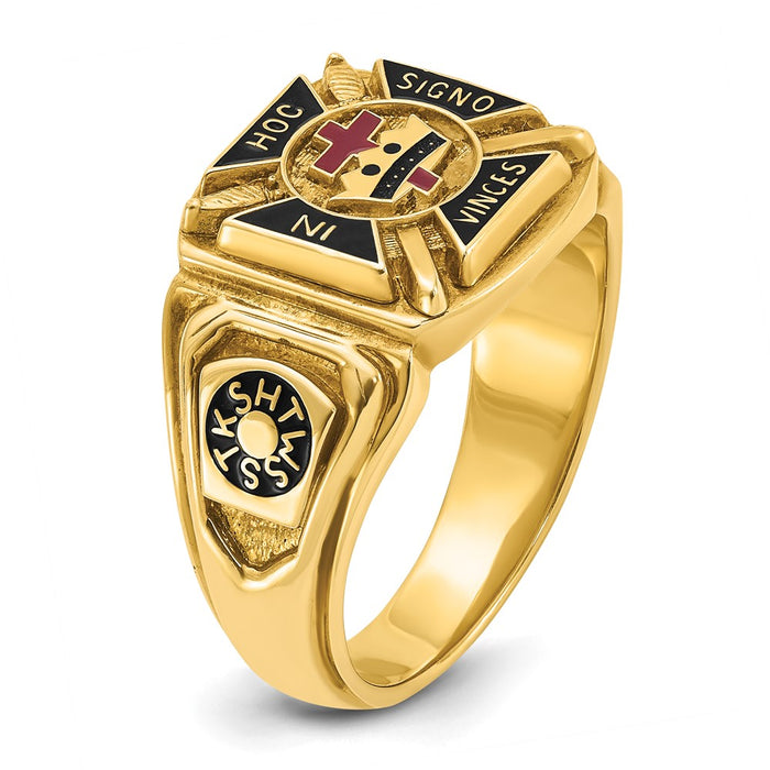 Buy Exclusive 14K Gold Men's Knights Templar Masonic Ring - Stylish Design-6