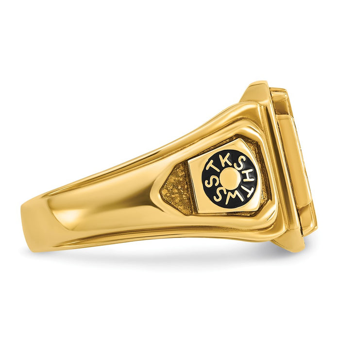 Buy Exclusive 14K Gold Men's Knights Templar Masonic Ring - Stylish Design-7