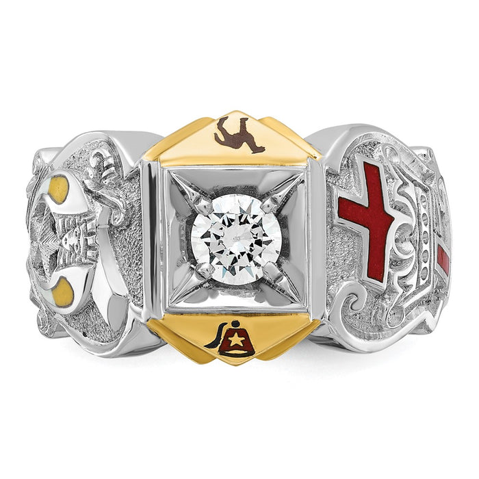 Buy Exclusive 14K Two-Tone Masonic Ring | Stylish Knights Templar Design-4