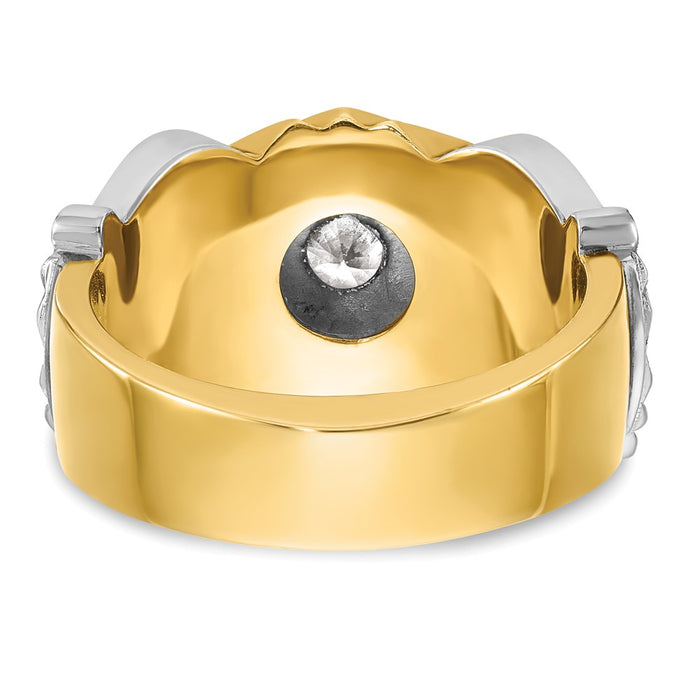 Shop Exclusive 14K Gold Two-Tone Masonic Shriner's Ring | Stylish Design & Diamond Accents-5
