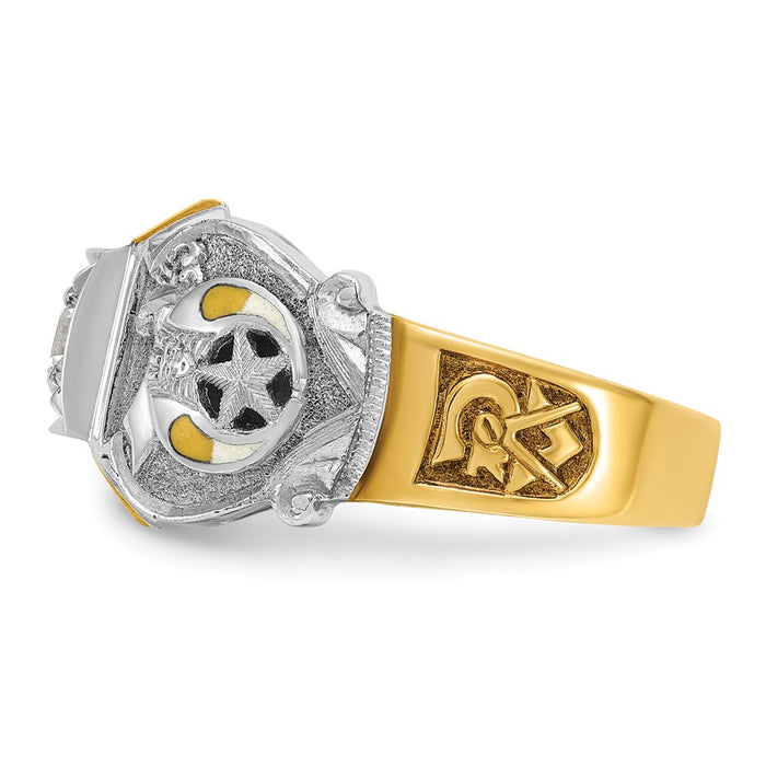 Buy Exclusive 14K Gold Men's Masonic Ring - 0.10ct Diamond, Stylish Design-3