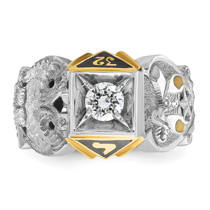 Buy Exclusive 14K Gold Men's Masonic Ring - 0.10ct Diamond, Stylish Design-4
