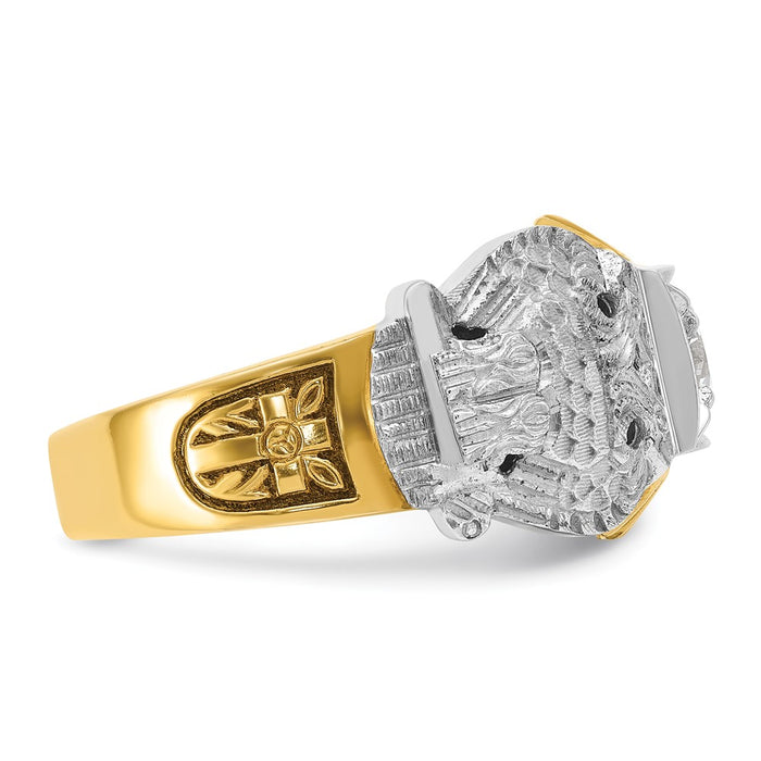 Buy Exclusive 14K Gold Men's Masonic Ring - 0.10ct Diamond, Stylish Design-7