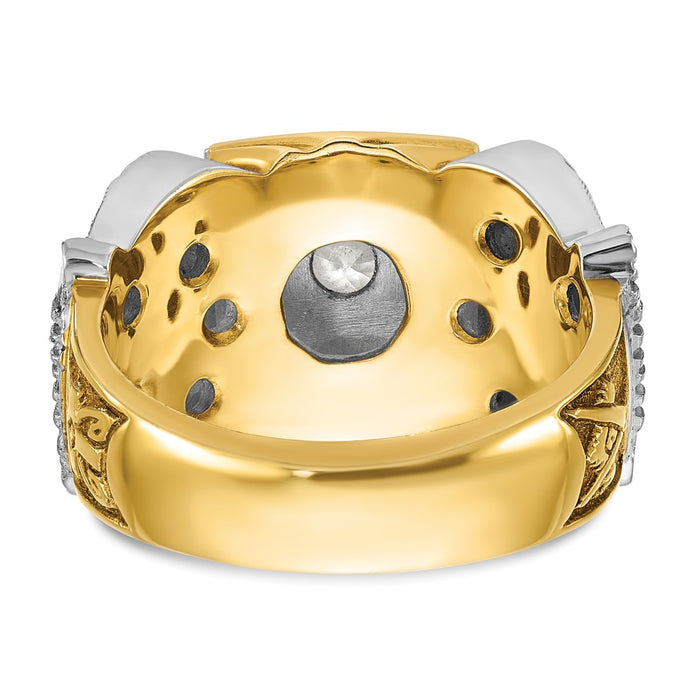 Exclusive 14K Two-Tone Masonic Ring with Diamond, Stylish Design, 32nd Degree-5