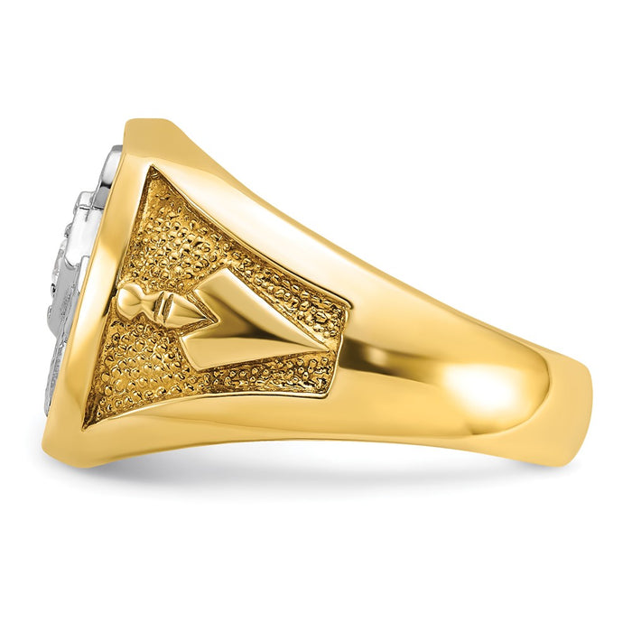Shop 14K White Gold Masonic Ring with Diamonds - Stylish & Exclusive Design-5