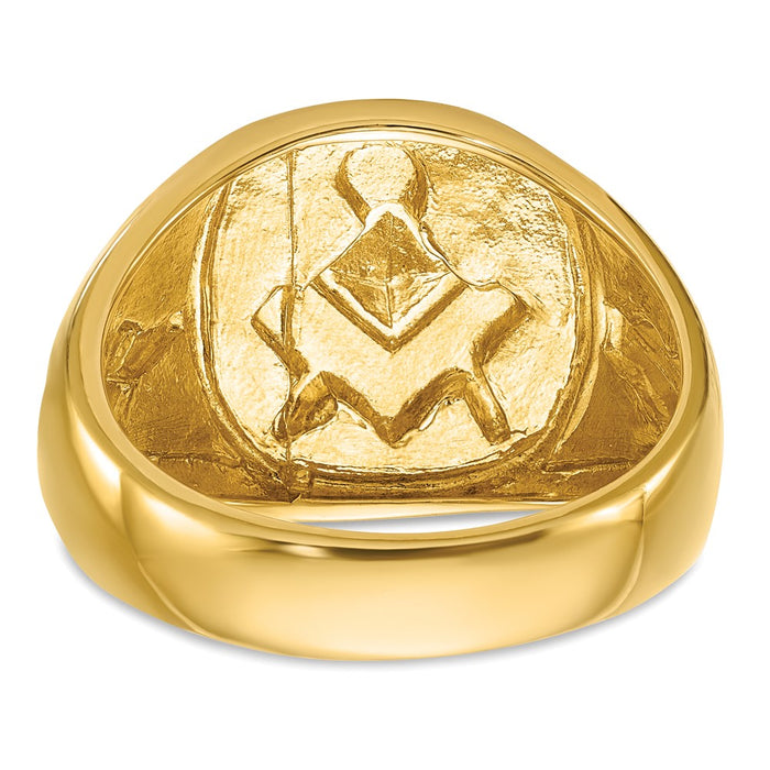 Shop 14K White Gold Masonic Ring with Diamonds - Stylish & Exclusive Design-7