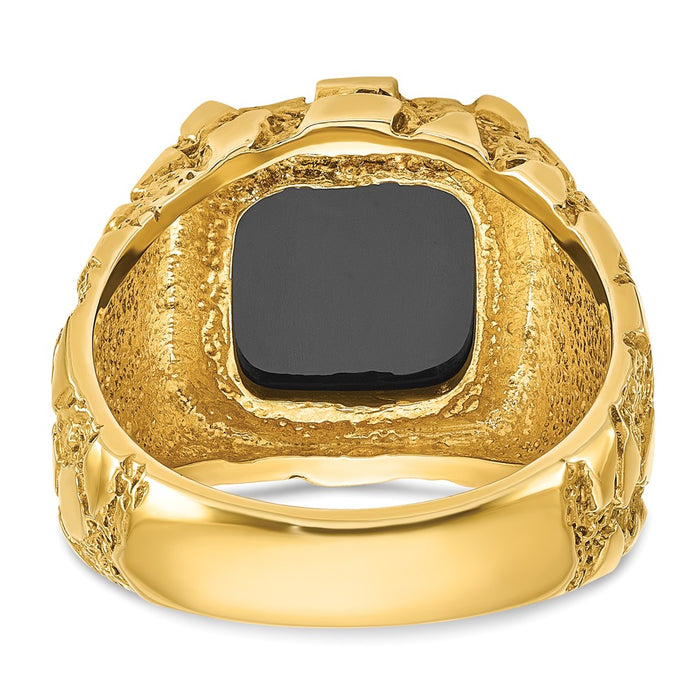 Shop Exclusive 10K IBGoodman Men's Onyx Nugget Ring - Stylish Design, Affordable Price-5