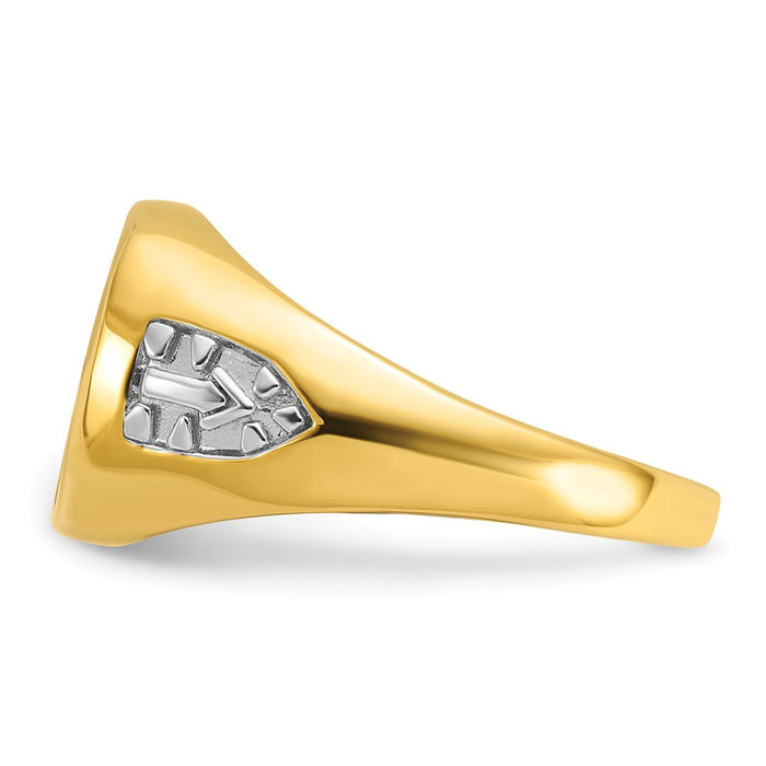 Exclusive 14K Gold Men's Masonic Ring with Blue Sapphire | Stylish & Affordable-5