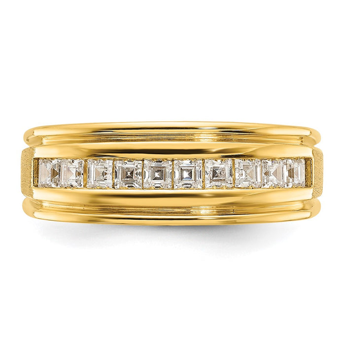 Buy High-Quality 14K Gold Men's Diamond Ring, 10-Stone 1/2 Carat, Stylish Design-4