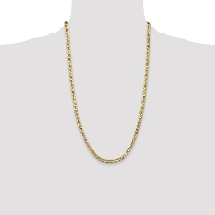 Buy 14K Gold 26-Inch Semi-Solid Anchor Chain 4.75mm - Stylish Luxury Jewelry-4