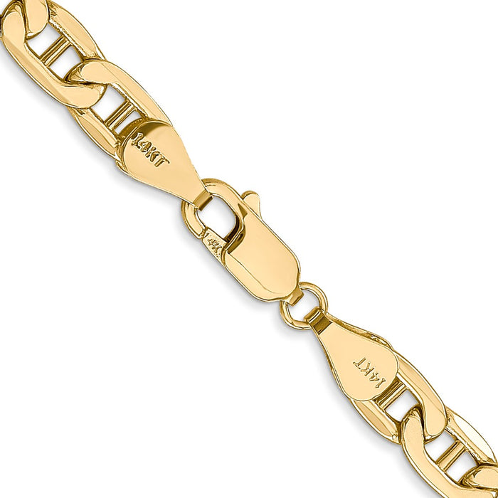 Buy Stylish 14K Gold 22-Inch 5.5mm Semi-Solid Anchor Chain - Luxury Quality!-3