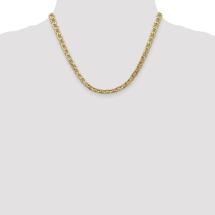Shop Stylish 14K Gold Semi-Solid Anchor Chain - 18-Inch, 5.5mm, Lobster Clasp-4