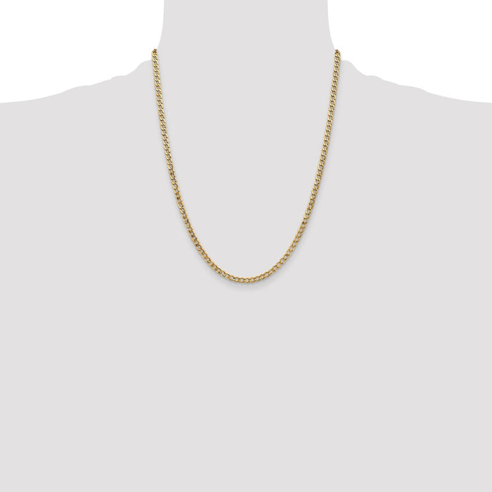 Shop Exclusive 14K Gold 22-Inch Semi-Solid Curb Chain - Stylish & Durable-4