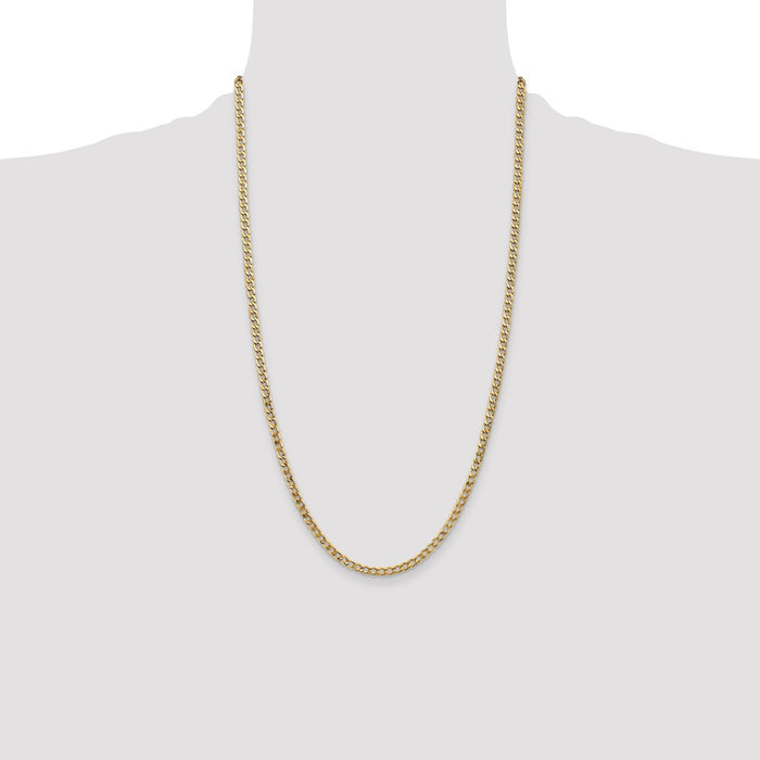 Buy Exclusive 14K Gold 26-Inch Curb Chain - 3.35mm Links, Stylish Value!-4